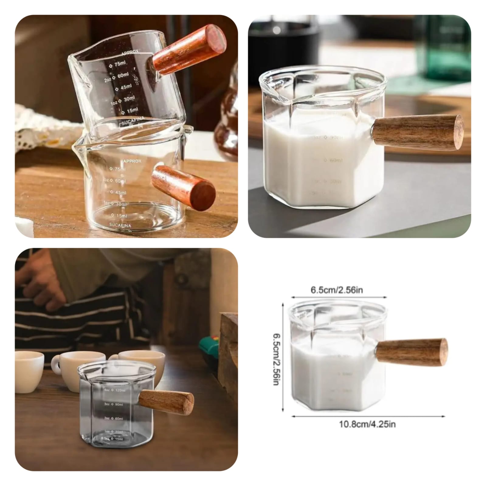 Espresso Measuring Cup, Heat Resistant Glass Measuring Cup Espresso Measuring Cup, Heat Resistant Glass Measuring Cup